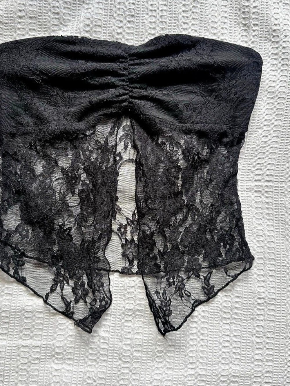 Edikted Black Floral Lace Top